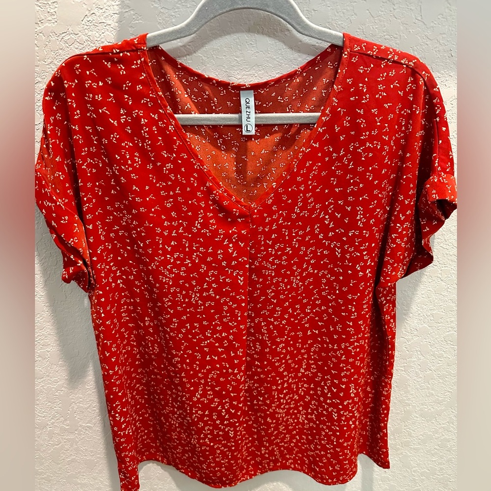 Red Casual Work Top